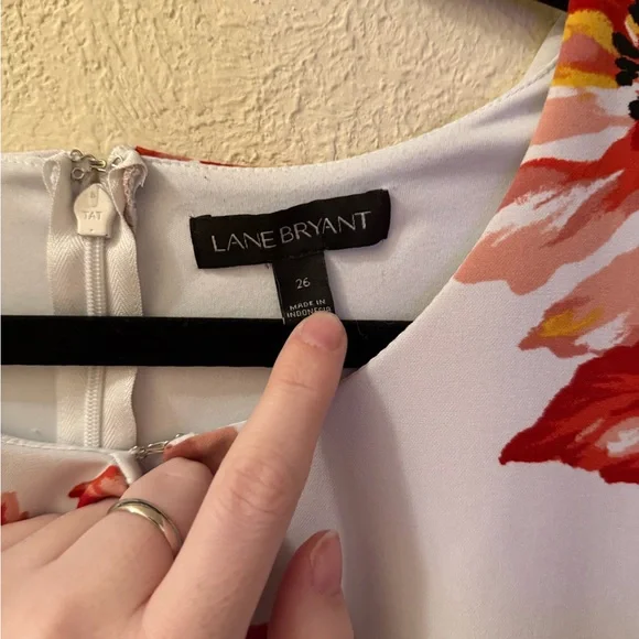 Lane Bryant White and Red Floral Dress - Picture 3 of 3